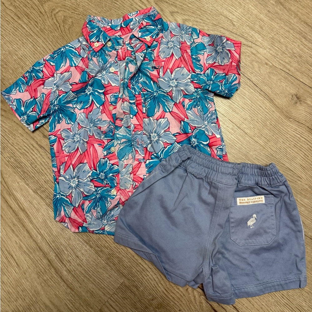 Vineyard Vines Pink and Blue Kids Matching Set